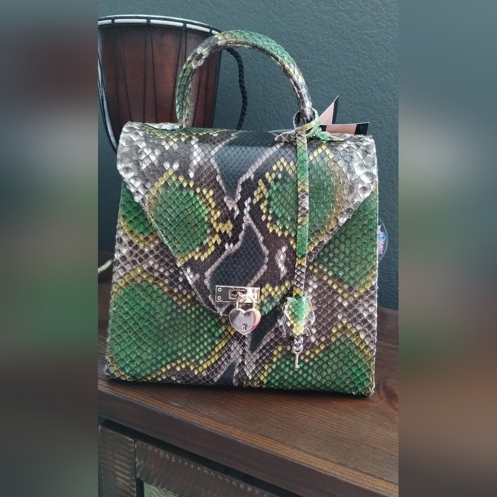 Nwt The Python Pelle Collection Exotic Skins Hard… - image 1